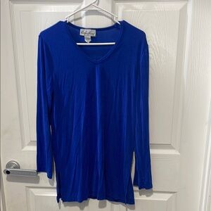 Carolyn Strauss Royal Blue Long Sleeve Top